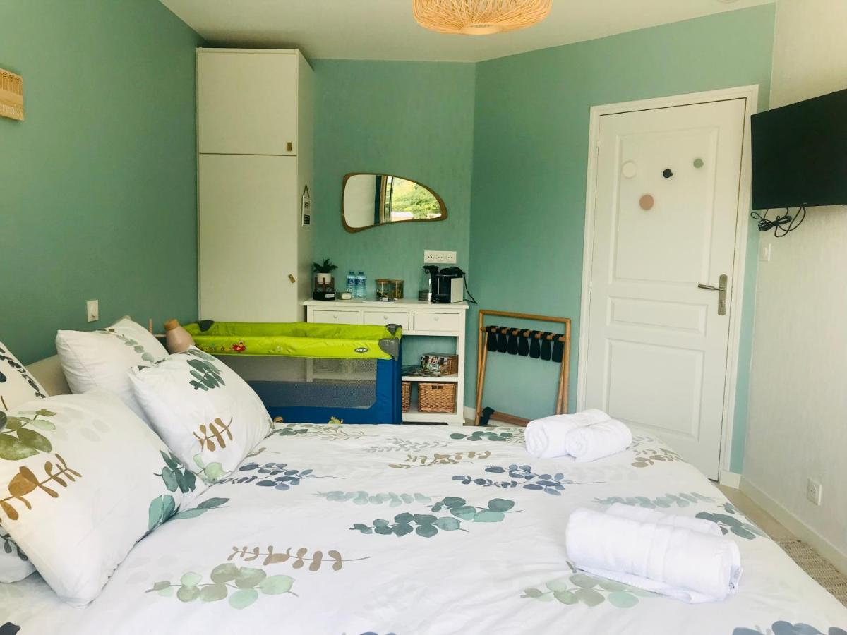 Au Petit Bonheur De Claire Et Jo Bed and Breakfast La Chapelle-Caro Eksteriør billede